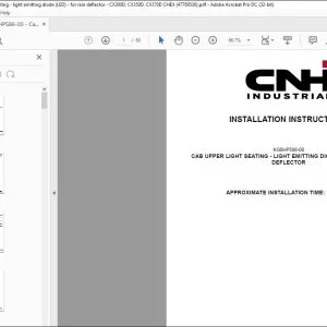 CNH Cab upper light seating - light emitting diode (LED) for rain deflector CX300D CX350D CX370D CHEX Installation Instructions Manual 47789536 EN_FR_DE_IT_ES - PDF DOWNLOAD