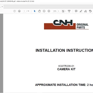 CNH Crawler ExcavatorCX470C KG0TR206-01 Camera Kit Installation Instructions Manual(84546149)EN_FR_IT_ES_DE - PDF DOWNLOAD