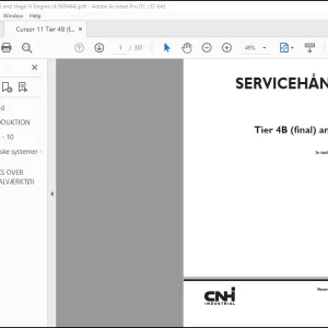 CNH NEF Four Cylinder Mechanical Tier 2 and Stage II Motor SERVICEHÅNDBOG(47899764) - PDF DOWNLOAD (Danish)