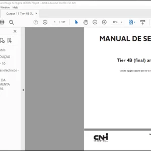 CNH Cursor 11Tier 4B (final) and Stage IV Motor MANUAL DE SERVIÇO(47608470) -  PDF DOWNLOAD (Portuguese)