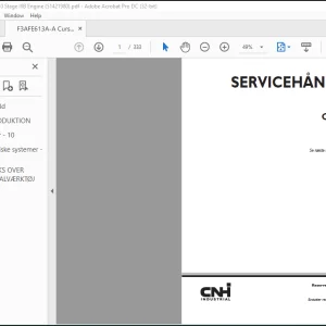 CNH Cursor® 10 Stage IIIB Motor SERVICEHÅNDBOG (51421980)- PDF DOWNLOAD (Danish)