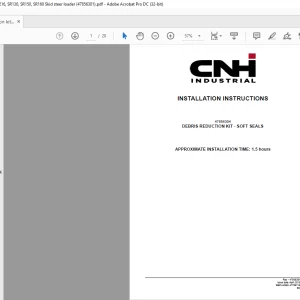 CNH Debris reduction kit - soft seals - L213, L215, L216, SR130, SR150, SR160 Skid steer loader INSTALLATION INSTRUCTIONS Manual 47856301 - PDF DOWNLOAD (EN-IT-ES-DE-FR)