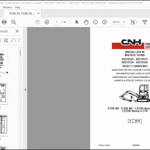 CNH E35B SR E39B SR CX35B CX39B Series 2 ZTS Installation Instructions Manual FR_ES_DE_IT(84572059) - PDF DOWNLOAD