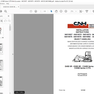 CNH E45B SR E50B SR CX45B CX50B Series 2 ZTS INSTALLATION INSTRUCTIONS MANUAL(84519488) SR_EN_FR_ES_DE_IT - PDF DOWNLOAD