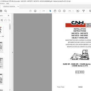 CNH E45B SR E50B SR CX45B CX50B Series 2 ZTS Mini Evcavator INSTALLATION INSTRUCTIONS MANUAL_EN_FR_IT_ES_DE(84565649) - PDF DOWNLOAD
