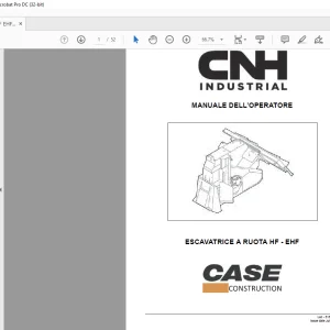 CNH ESCAVATRICE A RUOTA HF - EHF MANUALE DELL’OPERATORE 51567597 - PDF DOWNLOAD (Italian)