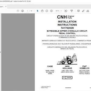 CNH Extendiable dipper Hydraulic Circuit Pedal Control INSTALLATION INSTRUCTIONS Manual   6045895082 - PDF DOWNLOAD (EN-IT-DE-FR-ES)CNH Extendiable dipper Hydraulic Circuit Pedal Control INSTALLATION INSTRUCTIONS Manual   6045895082 - PDF DOWNLOAD (EN-IT-DE-FR-ES)