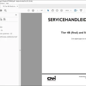 CNH F5 Tier 4B (final) and Stage IV Motor SERVICEHANDLEIDING 47730924 - PDF DOWNLOAD (Dutch)
