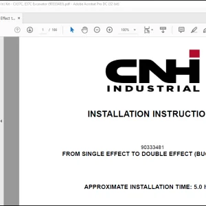 CNH From Single Effect to Double Effect (Bucket-In) Kit - CX37C, E37C Excavator Installation Instructions Manual(90333483)_EN_FR_ES_IT_DE - PDF DOWNLOAD