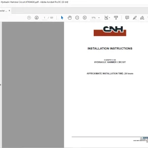 CNH HYDRAULIC HAMMER CIRCUIT CX145CSR Crawler Excavator INSTALLATION INSTRUCTIONS Manual 47434424 - PDF DOWNLOAD (EN-IT-ES-DE-FR)
