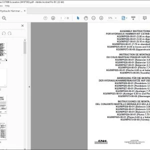 CNH Hydraulic Hammer Kit for Case CX700B Excavators Assembly Instructions Manual 84187383 EN_FR_DE_ES - PDF DOWNLOAD