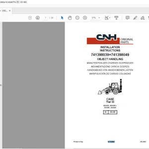 CNH INSTALLATION INSTRUCTIONS CASE Tier III 580SR 580SR+ 590SR 695SR Manual 87725887 - PDF DOWNLOAD