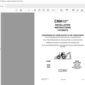 CNH Install Instr-Conversion Kit-Heater AC INSTALLATION INSTRUCTIONS Manual 6036721700 - PDF DOWNLOAD (EN-IT-ES-DE-FR)