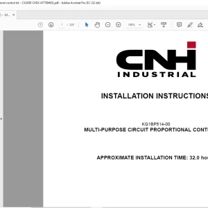 CNH KG1BP514-00 - Multi-purpose circuit proportional control kit - CX300D CHEX INSTALLATION INSTRUCTIONS Manual 47789405 - PDF DOWNLOAD (EN-IT-ES-DE-FR-PT-NL-DAN-AR)