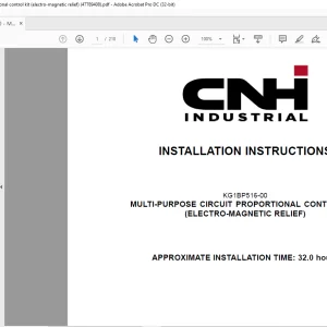 CNH KG1BP516-00 - Multi-purpose circuit proportional control kit (electro-magnetic relief) INSTALLATION INSTRUCTIONS Manual 47789408 - PDF DOWNLOAD (EN-IT-ES-DE-FR-PT-NL-DAN-AR)