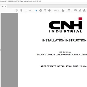CNH KG1BP521-00 - Second option line proportional control kit - CX300D CHEX INSTALLATION INSTRUCTIONS Manual 47789417 - PDF DOWNLOAD (EN-IT-ES-DE-FR-PT-NL-DAN-AR)