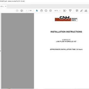 CNH Kit KG0BP924-00 Low flow hydraulic circuit INSTALLATION INSTRUCTIONS Manual 84554847 - PDF DOWNLOAD (EN-IT-ES-DE-FR-PT-NL-DAN-AR)