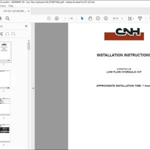CNH LOW FLOW HYDRAULIC KIT INSTALLATION INSTRUCTIONS MANUAL 47380736A - PDF DOWNLOAD