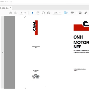 CNH MOTORER NEF MOTORSERIE F4CE9484-F4DE9484-F4GE9484-F4HE9484 VÆRKSTEDSHÅNDBOG(84161446) - PDF DOWNLOAD (Danish)