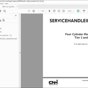 CNH NEF Four cylinder mechanical Tier 2 and Stage II engine SERVICEHANDLEIDING 47899765 PDF DOWNLOAD