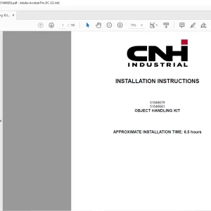 CNH Object Handling Kit - CX37C Mini Excavator INSTALLATION INSTRUCTIONS Manual 51546683 - PDF DOWNLOAD (EN-IT-ES-DE-FR-PT-NL-DAN-AR)