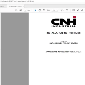 CNH One Auxiliary, Two-Way Joystick - CX17C, E17C Mini Excavator INSTALLATION INSTRUCTIONS Manual 51560717 - PDF DOWNLOAD (EN-IT-ES-DE-FR-PT-NL-DAN-AR)