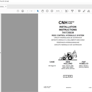 CNH RIDE CONTROL HYDRAULIC SYSTEMINSTALLATION INSTRUCTIONS 695SM, ML Manual 6045895781 - PDF DOWNLOAD