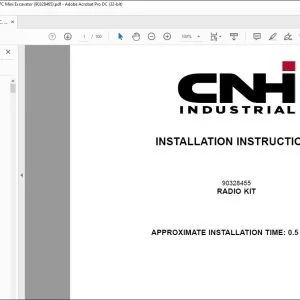 CNH Radio Kit CX26C CX30C CX37C E26C E30C E37C Mini Excavator Installation Instructions Manual 90328465 EN_FR_DE_IT_ES - PDF DOWNLOAD
