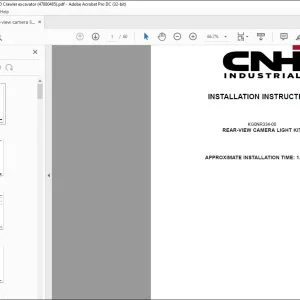 CNH Rear-view camera light kit CX130D Crawler excavator Installation Instructions Manual 47880485 EN_FR_DE_IT_ES - PDF DOWNLOAD