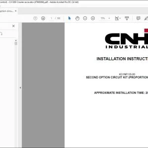 CNH Second option circuit kit (proportional control) (plus option 1) CX130D Crawler excavator Installation Instructions Manual 47900070 EN_DE_IT_FR_ES - PDF DOWNLOAD