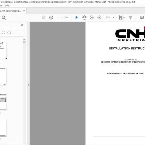 CNH Second option circuit kit (proportional control) CX160D CX180D Crawler excavator Installation Instructions Manual 47891685 - PDF DOWNLOAD