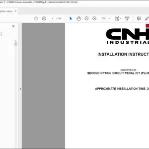 CNH Second option circuit pedal kit (plus option 1) CX490D Crawler excavator Installation Instructions Manual 47960361 EN_DE_FR_IT_ES - PDF DOWNLOAD