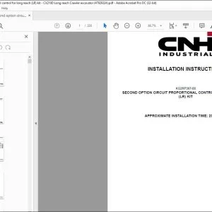 CNH Second option circuit proportional control for long reach (LR) kit CX210D Long reach Crawler excavator Installation Instructions Manual 47929324 EN_DE_FR_IT_ES - PDF DOWNLOAD