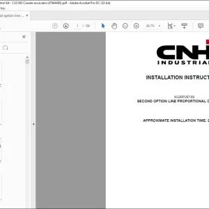 CNH Second option line proportional control kit CX210D Crawler excavator Installation Instructions Manual 47844485 EN_FR_DE_IT_ES - PDF DOWNLOAD