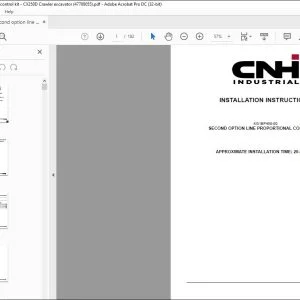 CNH Second option line proportional control kit CX250D Crawler excavator Installation Instructions Manual 47789055 EN_DE_IT_FR_ES - PDF DOWNLOAD