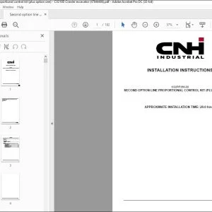 CNH Second option line proportional control kit (plus option one) CX210D Crawler excavator Installation Instructions Manual 47844486 EN_DE_IT_FR_ES - PDF DOWNLOAD