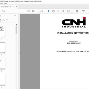 CNH Side camera kit CX160D CX180D Crawler excavator Installation Instructions Manual 47880475 EN_DE_IT_FR_ES - PDF DOWNLOAD