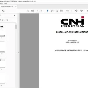 CNH Side camera kit CX250D Crawler excavator Installation Instructions Manual 47789078 EN_DE_IT_FR_ES - PDF DOWNLOAD