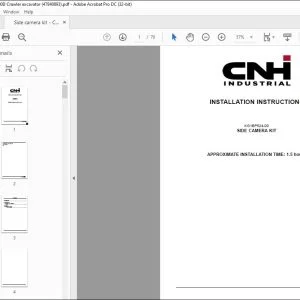 CNH Side camera kit CX300D Crawler excavator Installation Instructions Manual 47840893 EN_DE_IT_FR_ES - PDF DOWNLOAD