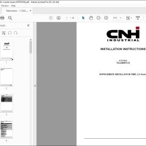 CNH Telematics 1150L 1650L Crawler Dozer Installation Instructions Manual 47974258 - PDF DOWNLOAD