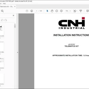 CNH Telematics Kit CX60C E60C Excavator Installation Instructions Manual 51611681 EN_DE_IT_FR_ES - PDF DOWNLOAD