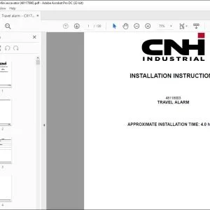 CNH Travel alarm CX17C E17C Mini excavator Installation Instructions Manual 48117996 EN_DE_IT_FR_ES - PDF DOWNLOAD