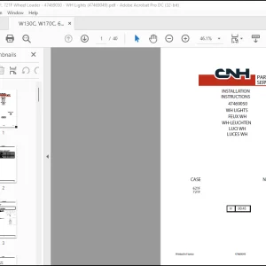 CNH WH LIGHTS 621F 721F W130C W170C INSTALLATION INSTRUCTIONS MANUAL -  PDF DOWNLOAD