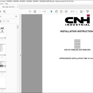 CNH WX148 WE150B ADD-ON NIBBLER AND BREAKER INSTALLATION INSTRUCTIONS MANUAL 84586728 - PDF DOWNLOAD
