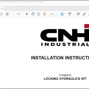 CNH Wheel 521G 621G W110 D W130 D Loader Hydraulic Kit Installation Instructions Manual(51549411) - PDF DOWNLOAD
