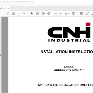 CNH Wheel Loader 1021G 1121G ACCESSORY LINE KIT Installation Instructions Manual(47930757) - PDF DOWNLOAD