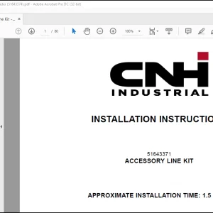 CNH Wheel Loader 1021G 1121G Accessory Link Kit Installation Instructions Manual(51643374) - PDF DOWNLOAD
