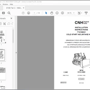 CNH Wheel Loader 1850K Tier 2 DC180.B - D180 D180 Tier 2 Installation Instructions Manual(603.67.132) - PDF DOWNLOAD