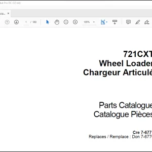 CNH Wheel Loader 721CXT Parts Catalogue Manual(7-6771)_EN_FR  -  PDF DOWNLOAD