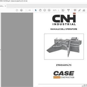 CNH Asphalt Paver Operator's Manual (Italian) 51567589 PDF Download